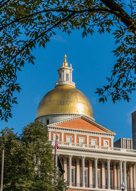 Gold Dome of Massachusetts State House Stock Photo - Image of courthouse, massachusetts: 106747122