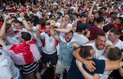 Jubilant fans celebrate England's goals in pubs, squares and beaches around the country | Daily ...