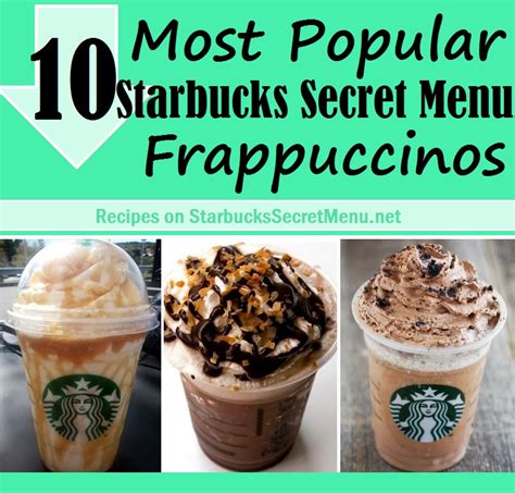 10 Most Popular Starbucks Secret Menu Frappuccinos | Starbucks Secret Menu