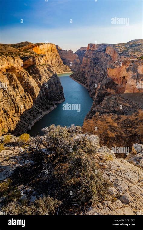 Dramatic overlook of Bighorn Canyon from Sullivan's Knob Trail in Bighorn Canyon National ...