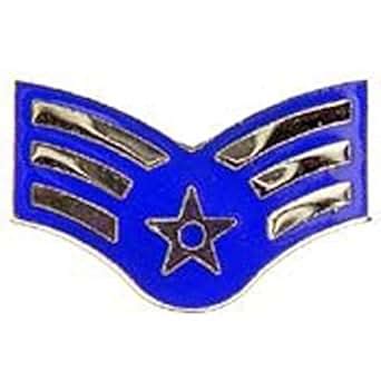 Amazon.com: Metal Lapel Pin - US Air Force Insignia Of Rank Pin - USAF Senior Airman 1": Clothing