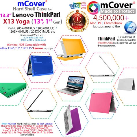 mCover® Hard shell case for Lenovo ThinkPad X13 Yoga (1st Gen) 13.3 ...