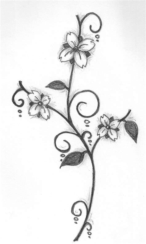 simple, pretty pencil sketch ideas - Google Search | Flower drawing ...