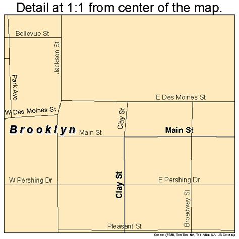 Brooklyn Iowa Street Map 1908695