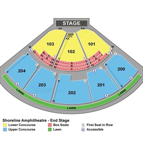 Ford ampitheater seating chart