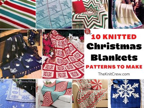 10 Knitted Christmas Blanket Patterns To Make - The Knit Crew