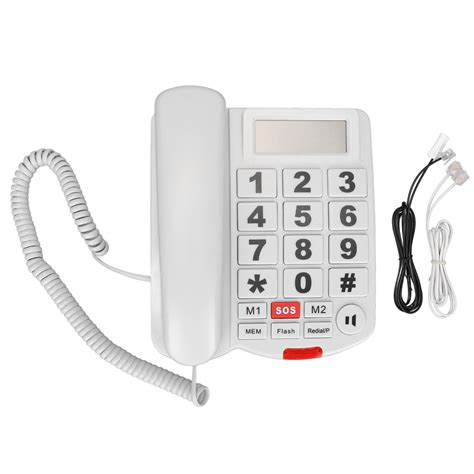 Big Button Corded Phone, Corded Landline Telephone Caller ID For ...