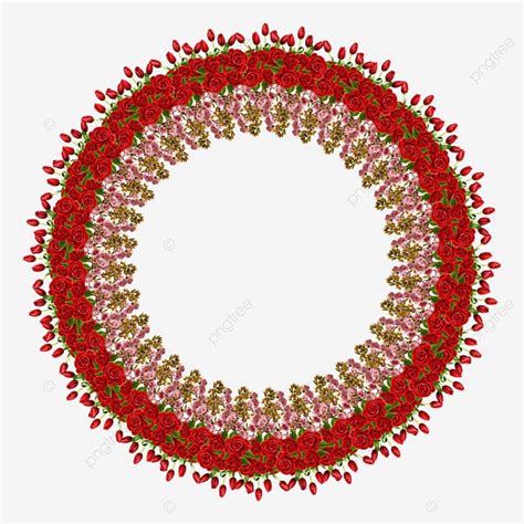 Circular Flower Frame PNG