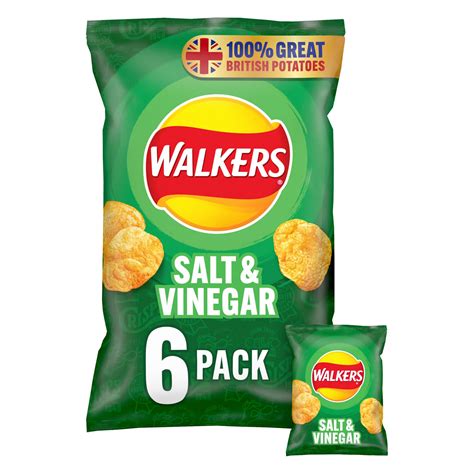 Walkers Salt & Vinegar Multipack Crisps 6x25g | Multipack Crisps | Iceland Foods