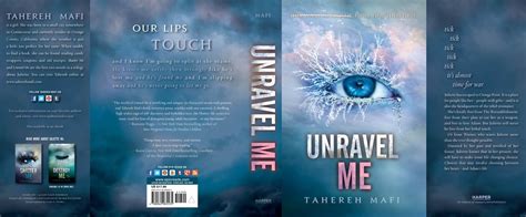 Full Jacket #CoverReveal Unravel Me (Shatter Me, #2) by @Tahereh Mafi. Art by Colin Anderson ...