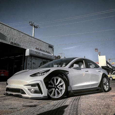 Tesla Model 3 "Blizzard" Rocks Carbon Widebody Aero - autoevolution