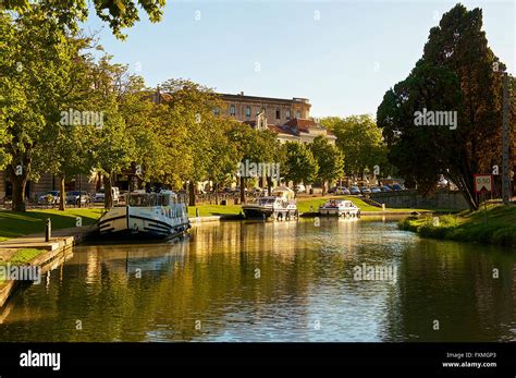 Canal du Midi, Carcassonne, France Stock Photo - Alamy