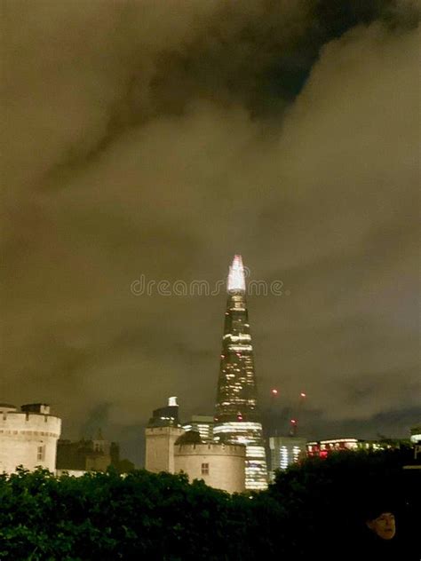 The London Shard at night stock photo. Image of glass - 233167280