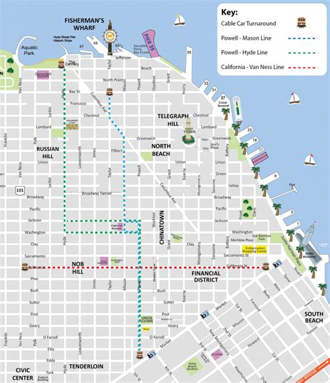 Printable San Francisco Cable Car Map