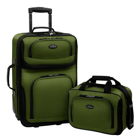 Rio Green Carry-on Rolling Expandable Luggage Lightweight Suitcase Tote ...