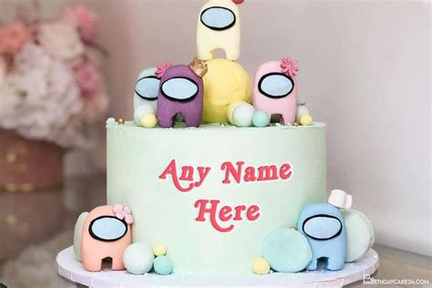 Among Us Cake Topper With Name Edit