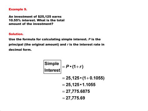 Math Example--Math of Money--Simple Interest--Example 9 | Media4Math