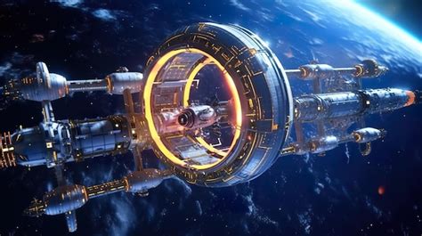 Premium AI Image | Space station ai generate