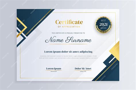 Free Vector | Gradient golden luxury certificate