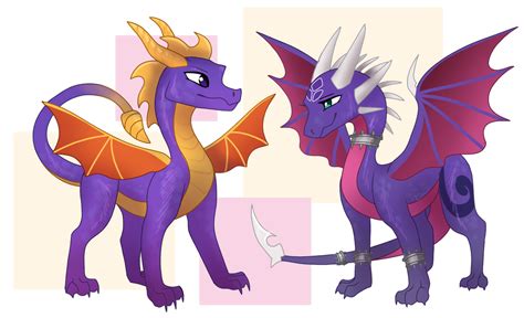 Spyro and Cynder - Commision by Silverstar00431 on DeviantArt