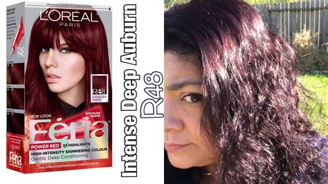 Feria by L'oreal Hair Color - Intense Deep Auburn R48 - Review - YouTube