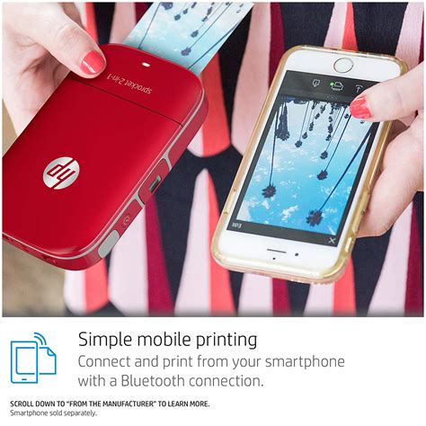 HP Sprocket 2-in-1 Portable Photo Printer and Instant Camera (Red ...