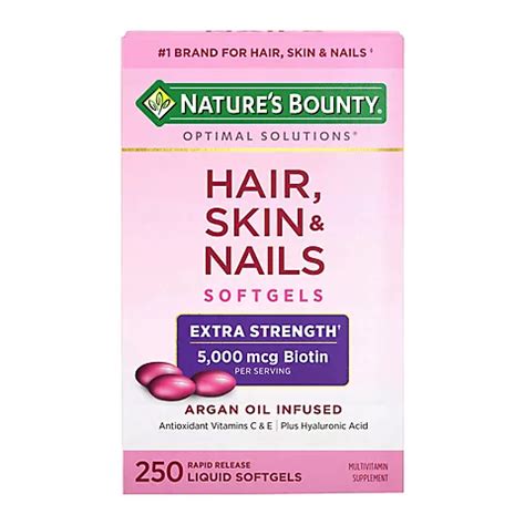 Nature's Bounty Hair, Skin and Nails Extra Strength Vitamins, 250 ct | BJ's Wholesale Club