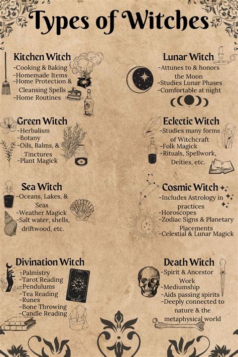 Types of Witches | Witch spell book, Witch, Witch books