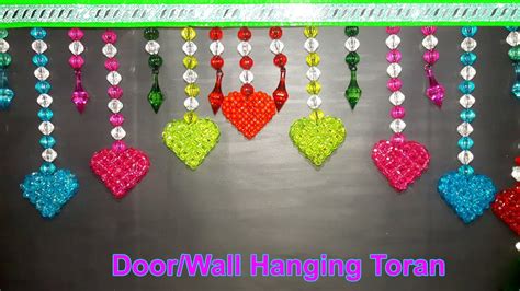 How To Make Door Hanging Toran With Beads - YouTube