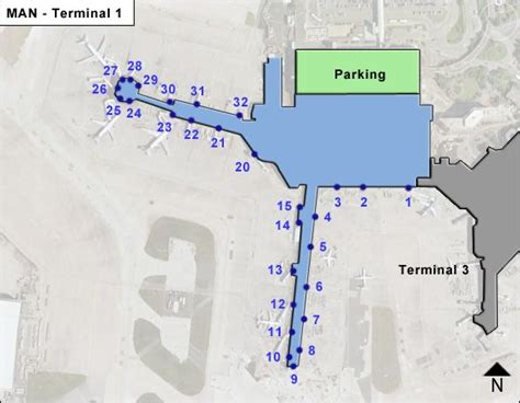 Manchester Airport MAN Terminal 1 Map