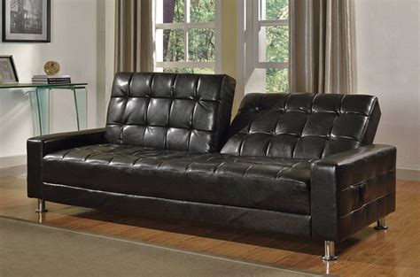 2016 black leather sofa beds; A Charm and Classic Feel with Modern ...