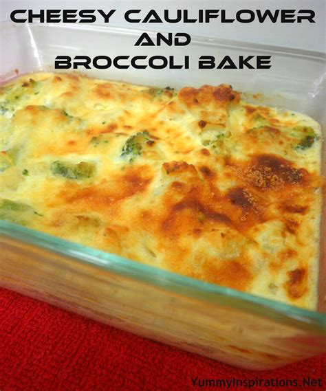 Cheesy Cauliflower and Broccoli Bake Casserole Recipe