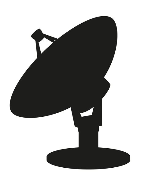 satellite dish black silhouette vector illustration 514848 Vector Art at Vecteezy