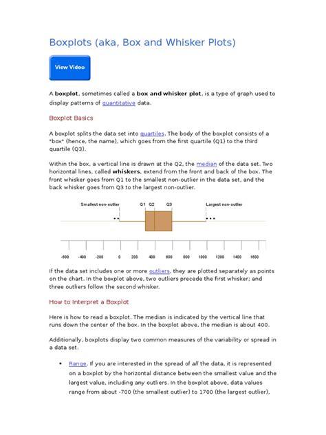 An In-Depth Guide to Understanding and Interpreting Boxplots | PDF ...