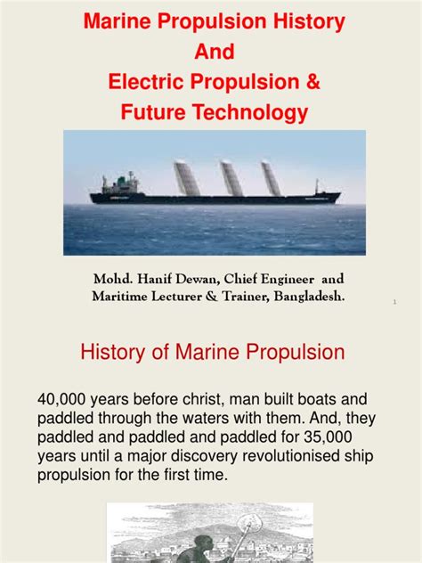 Marine Propulsion History and Electric Propulsion Future Technology PDF | PDF | Marine ...