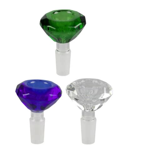 Diamond Herb Bowl | 14mm Male | Various Colors | AFG Distribution - Jane