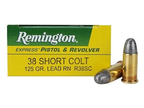 Remington Express Ammo 38 Short Colt 125 Grain Lead Round Nose Box of