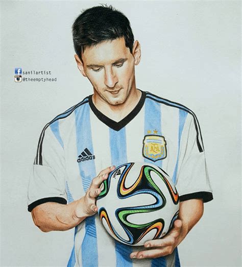 colored pencil drawing of lionel messi by sanilartist on DeviantArt