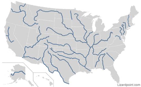Printable US Map With Rivers