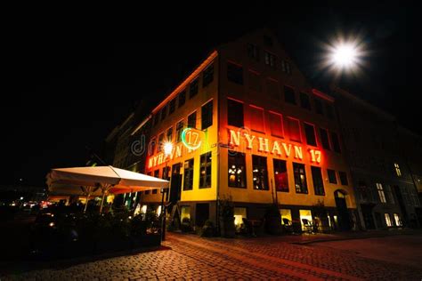 Nyhavn 17 at Night, in Copenhagen, Denmark. Editorial Stock Image - Image of architectural ...