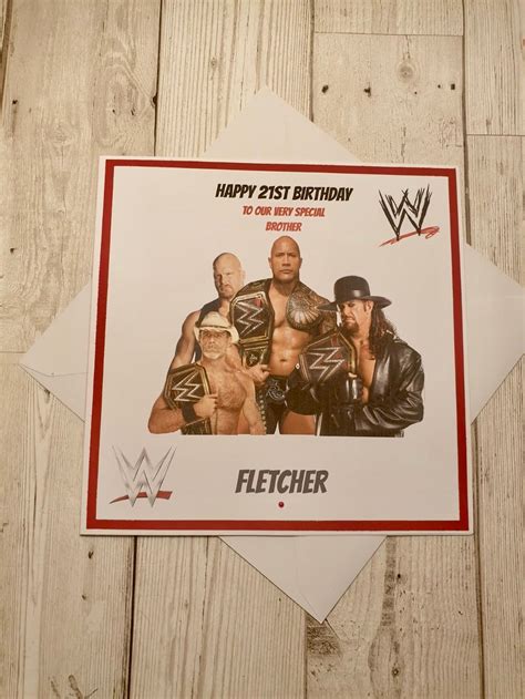 XL WWE Handmade Personalised Birthday Card | Etsy