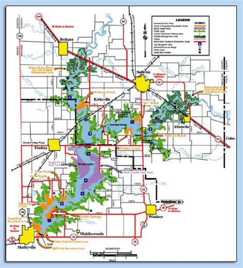 Lake Shelbyville :: Map