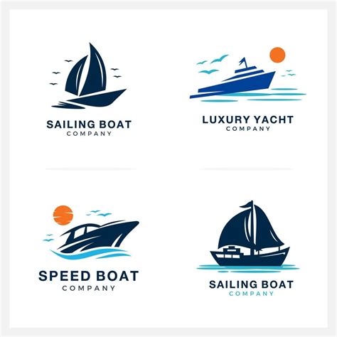 Boat Logo Design inspiration Graphic Branding Element for business and other company 11858691 ...