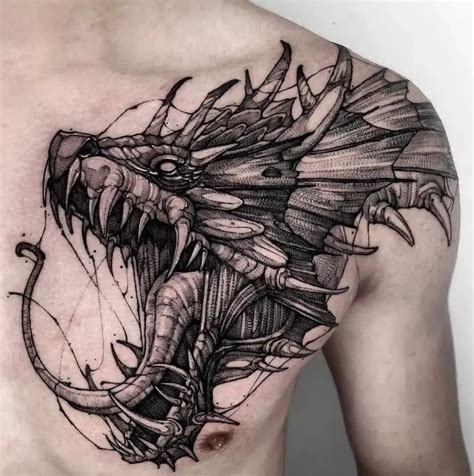 20+ Amazing Dragon Tattoo Ideas For Men And Women in 2023 | Dragon head tattoo, Dragon tattoo ...