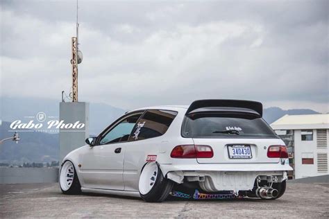 Stanced Honda Civic... #hondaeg #eg #sr3 #hatchback #stance #jdm #fitmentcrew #camber # ...