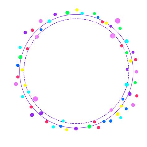 Polka Dot Border PNG Picture, Colorful Polka Dot Decorative Border, Dot ...