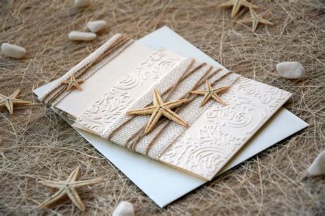 Destination Wedding Invitation, Rustic Beach Wedding Invitation, Unique Wedding Invite, Beach ...