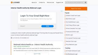 Interior Health Isite Portal Login - LogmeIn.Live