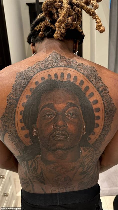 Offset unveils massive back tattoo in honor of late cousin and Migos ...