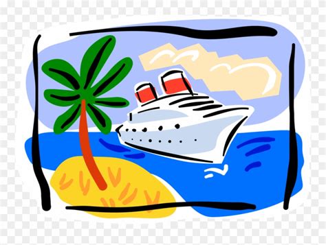 Download Vector Illustration Of Cruise Ship Or Cruise Liner - Cruise ...